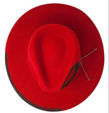 Exclusive Red Customized Fedora Hat