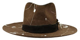 Exclusive Brown & White Customized Fedora Hat