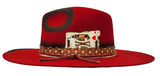 Exclusive Red Customized Fedora Hat
