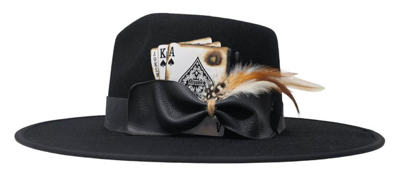Exclusive Black Customized Fedora Hat