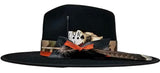 Exclusive Black & Army Fatigue Customized Fedora Hat