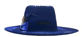 Exclusive Royal Blue Customized Fedora Hat