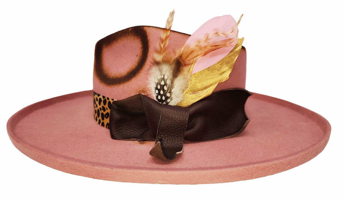 Pink Cheetah Customized Fedora Hat – 2 2 5 5 Custom Hats